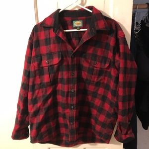 100% wool flannel shirt